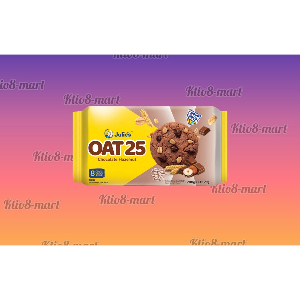 

Julie's OAT 25 Chocolate Hazelnut Biscuit 200gr/Biskuit Import