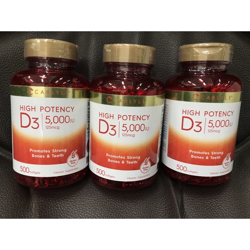 carlyle vitamin d 5000iu isi 500 softgel original 100%