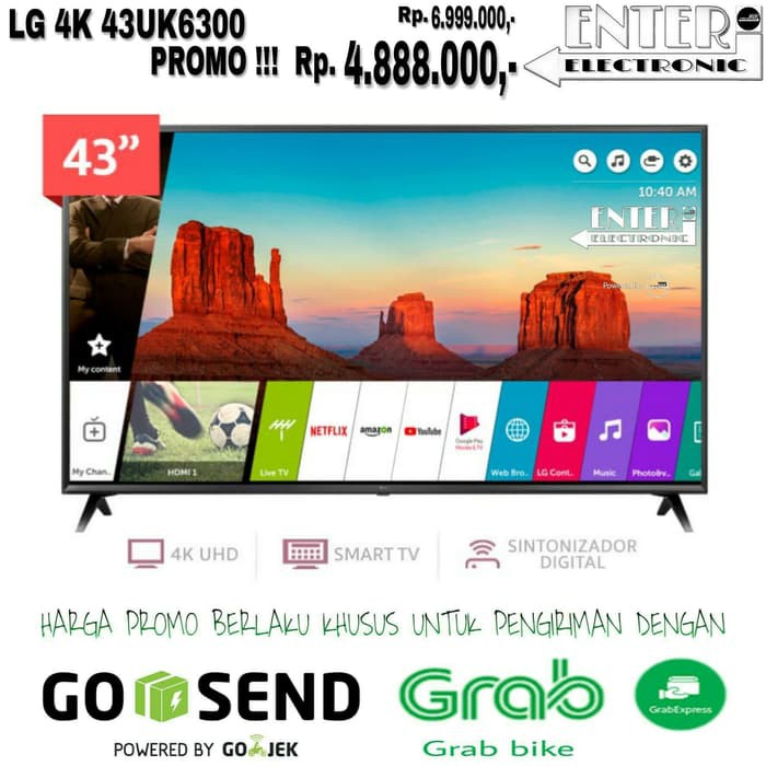 Rds Lg Led Tv 43uk6300 Smart Tv Led 43 Inch Uhd 4k Hdr Lg 43uk6300pte Shopee Indonesia