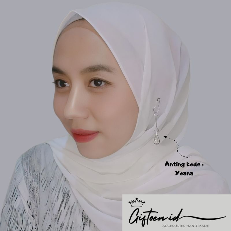 Anting Hijab Kristal Simpel Elegant kode Maura