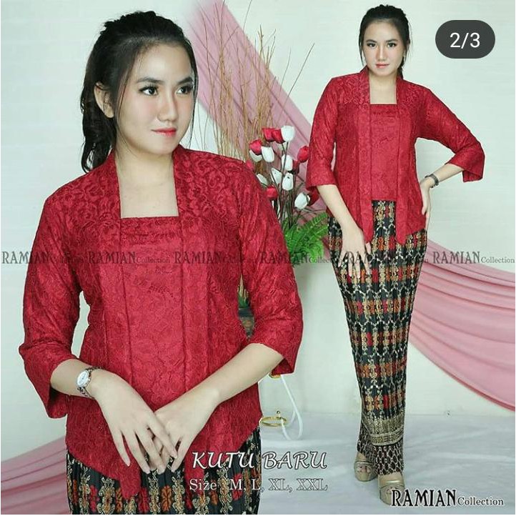 Setelan Kebaya Modern Kutubaru Brokat