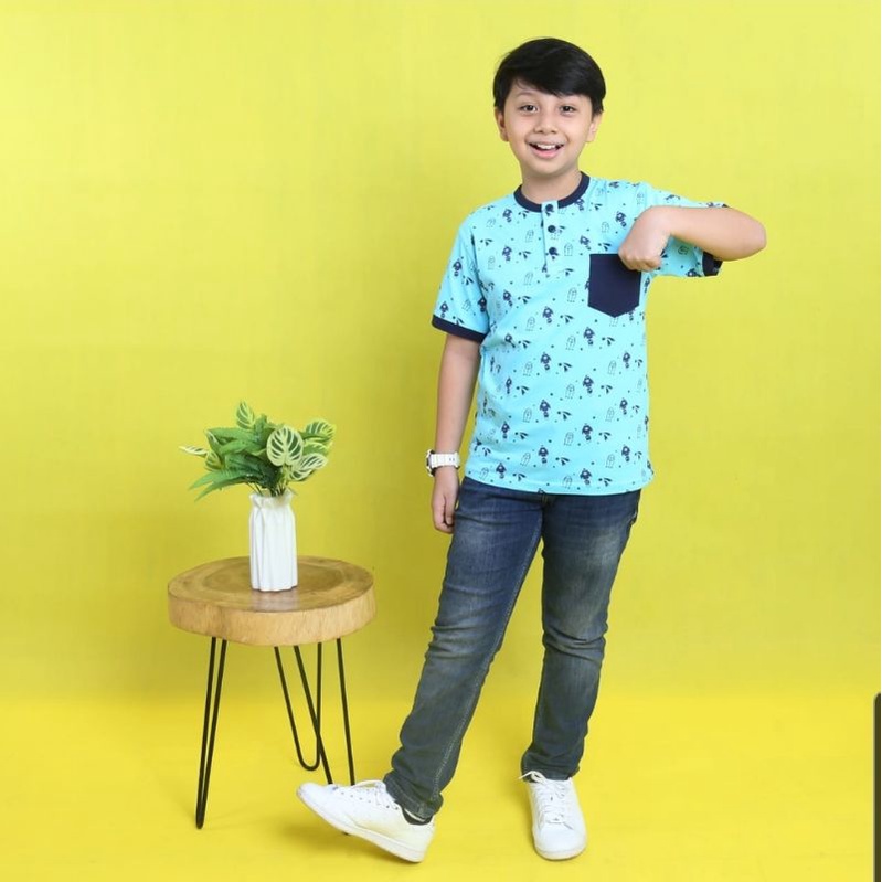 Kaos Anak Laki Laki 6-12 Tahun Kaos Anak Premium Kaos Anak Cowo Kaos Anak Henley Kaos XYZ Premium Henley