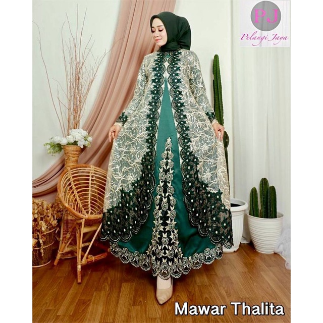 New Collection Gamis tille bordir Marwah/ Gamis Pesta Tille/Gamis bordir/Gamis tille/Gamis Mewah/Gam