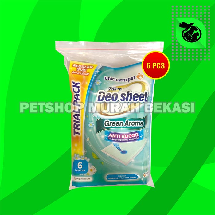 Deo-sheet Alas Pipis Poop anjing Perlak Hewan 6 pcs Repack