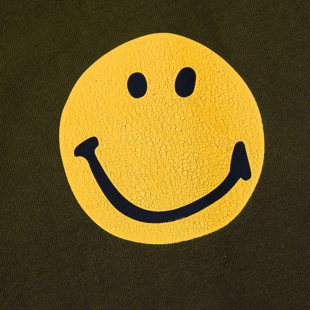 Kapital Cracked Smiley Face Pants Olive