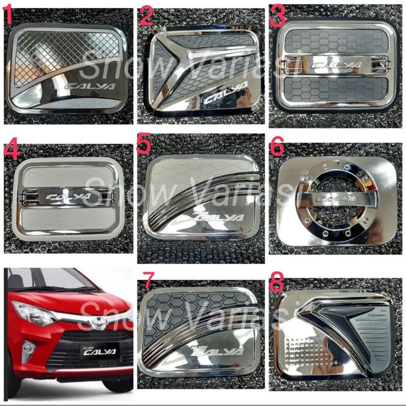 Tank Cover Calya 2016 2018 2020 2021 Hitam Chrome Activo Crosstivo Titanium Elegant Exclusive Luxury Hitam Putih