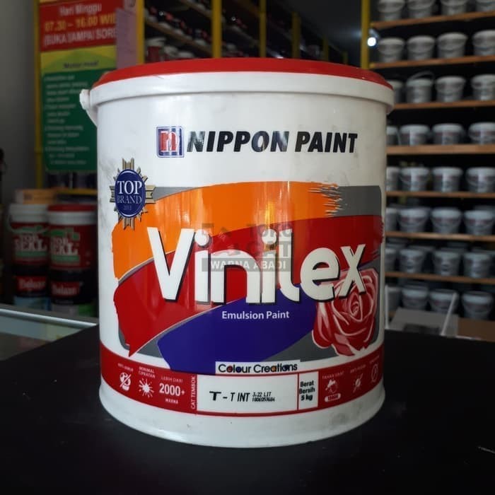PERTUKANGAN CAT & PERLENGKAPAN CAT TEMBOK NIPPON VINILEX OPLOS 5 KG