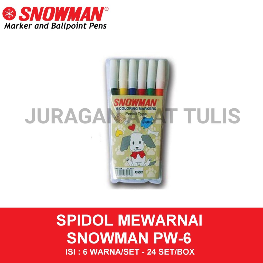 

SPIDOL MEWARNAI SNOWMAN PW-6 / SPIDOL KECIL