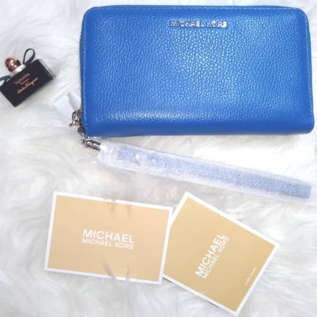 dompet blue zipper MK original