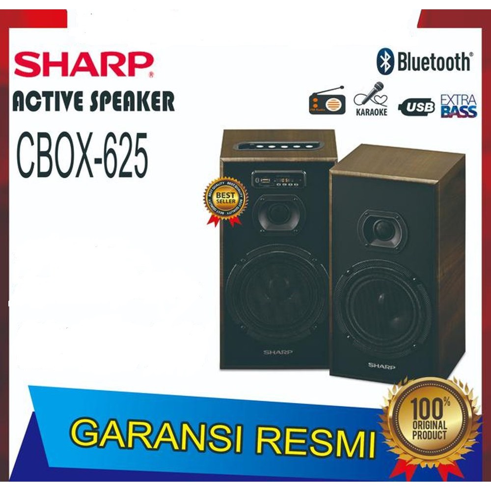 SHARP CBOX B 625 UBO Bluetooth Active speaker. FM Radio. X-bass Function. Bagus dan Murah. Garansi