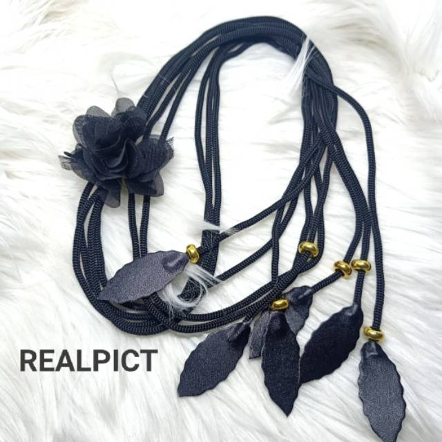 LX Ikat Pinggang DAUN Strap Kepang Tipis HABIS RANDOM WARNA