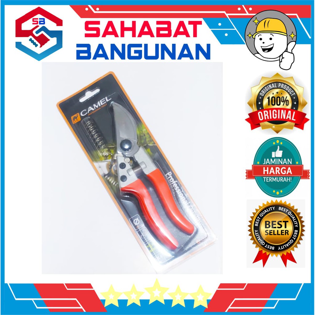 GUNTING DAHAN CAMEL - GUNTING DAHAN CAMEL GAGANG BESI - GUNTING DAHAN CAMEL 8 INCH - GUNTING TANAMAN