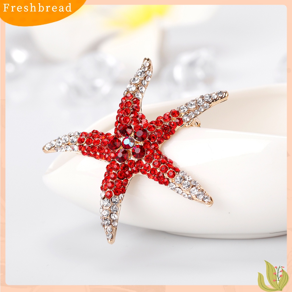 [ TERLARIS]Fashion Full Rhinestone Beach Starfish Brooch Pin Wedding Party Bridal Jewelry