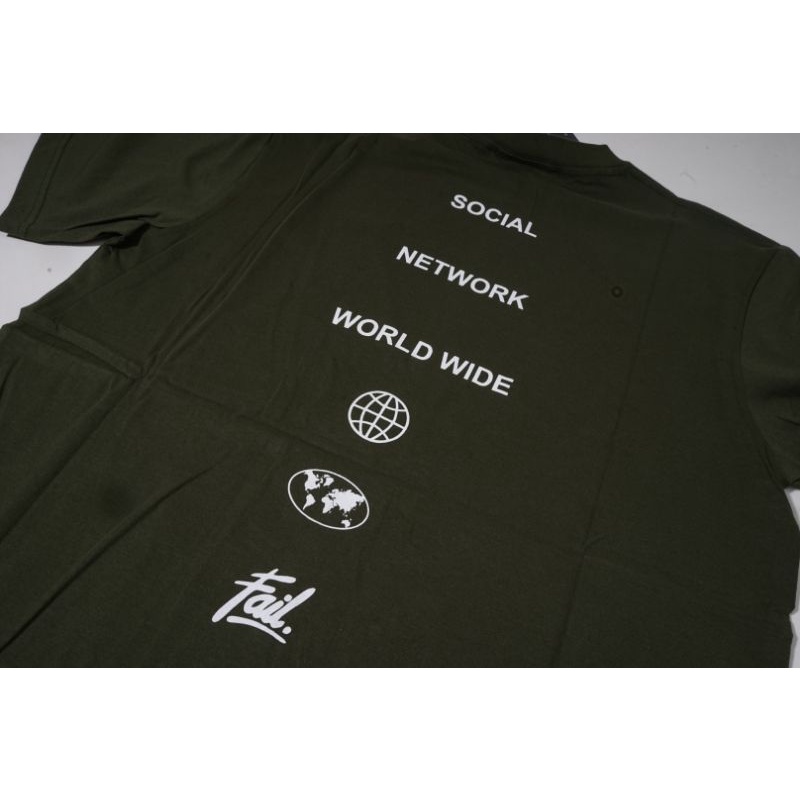 FAILOFFICIAL T-SHIRT - SOSIAL NETWORK 02 ARMY GREEN