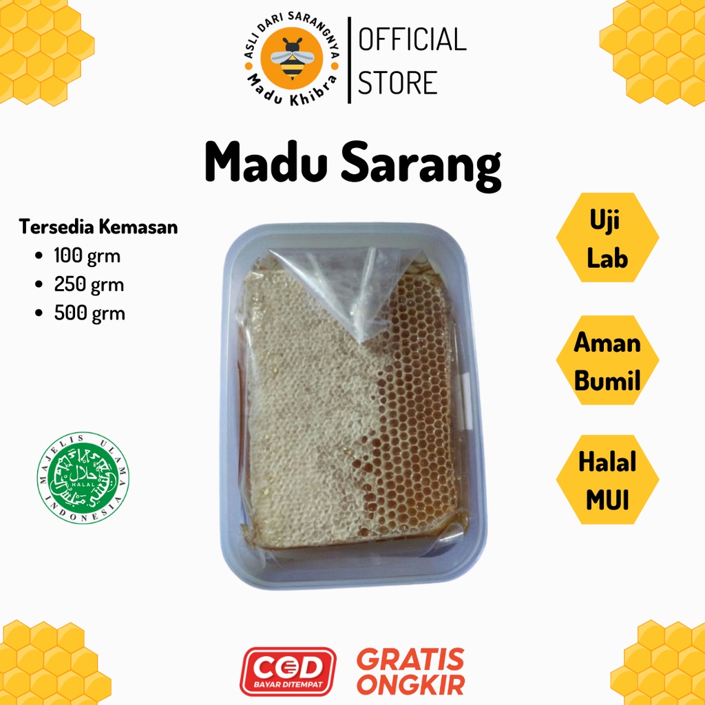 

Madu Sarang Murni 500gr Asli Mellifera / Honeycomb