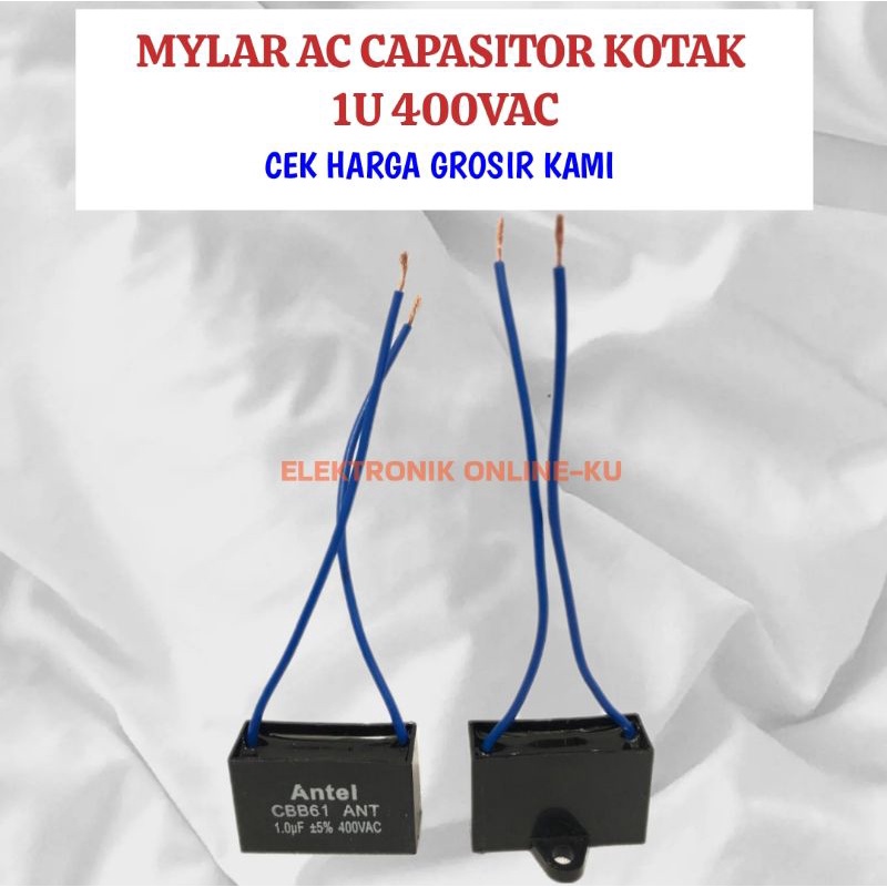 CAPASITOR FAN 1UF KAPASITOR KOTAK 1UF AC KIPAS 400VAC