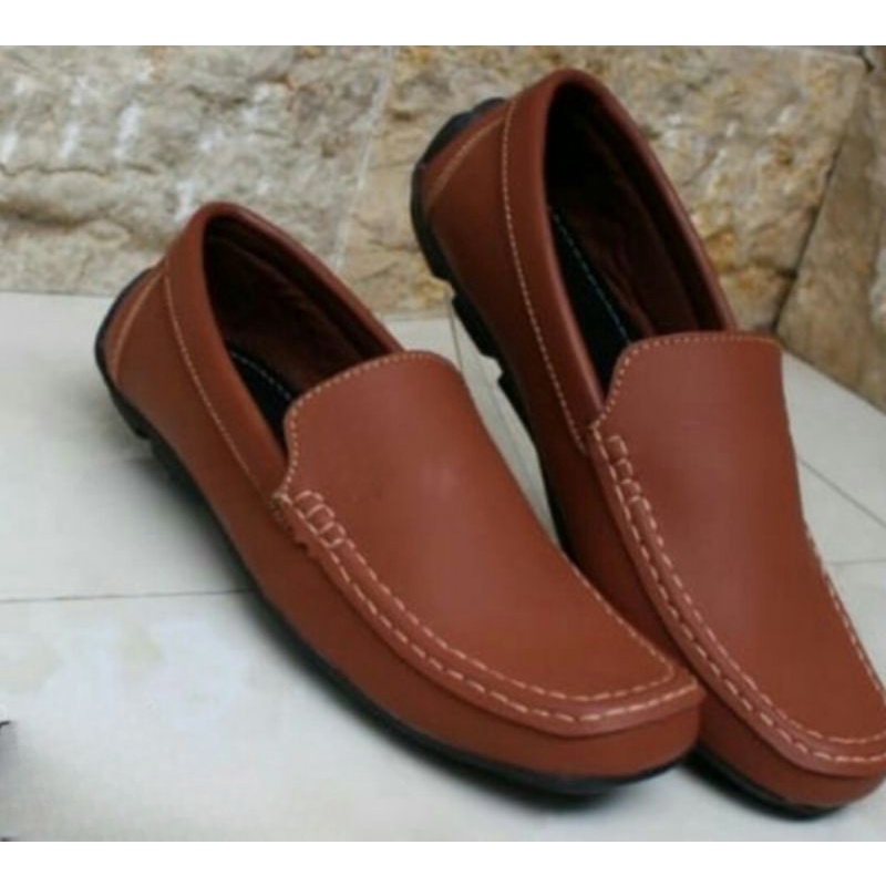 Sepatu Loafers Casual Pria Pantifel Anti Slip Kantor Cowok Kualitas Bagus