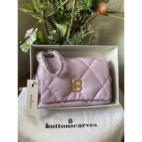 Button Scarves Zoey Lilac Bag New With Tag