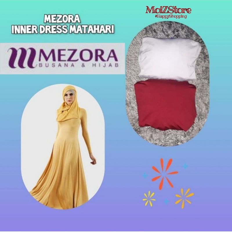 Inner Dress Gamis Matahari Mezora / Iner Dress Dalaman Baju Gamis Lengan Panjang Muslim Wanita