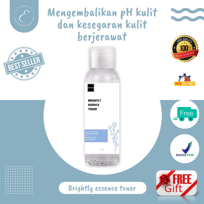 Toner paket skinker pemutih glowing brightening kelupas jerawat pencerah wajah aja bha murah bpom