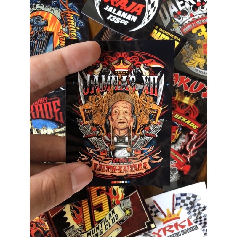 Sticker pack RX King touring variasi helm motor dll