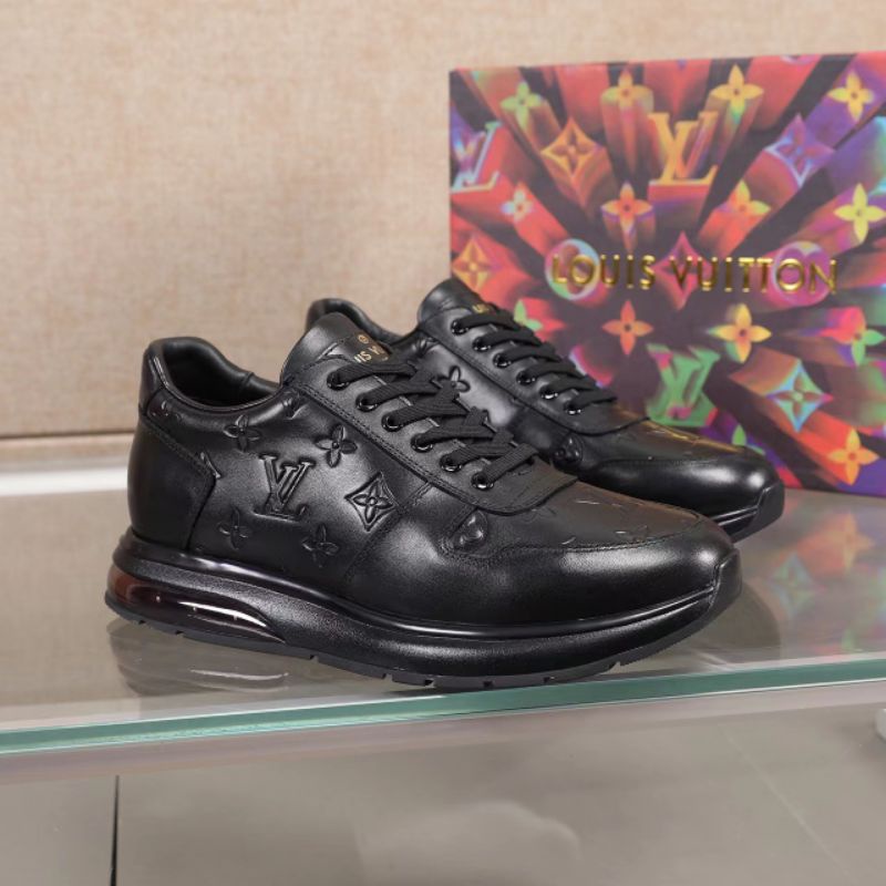 sepatu lv sneaker hitam mirror vip New shoes men run away leather Black lou is vuitton top branded