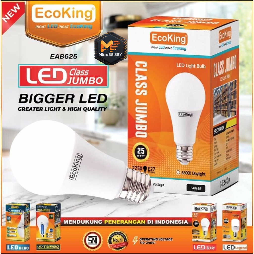 Mitra88SBY lampu LED ecoking class jumbo 25w 30w 40w dan 50w