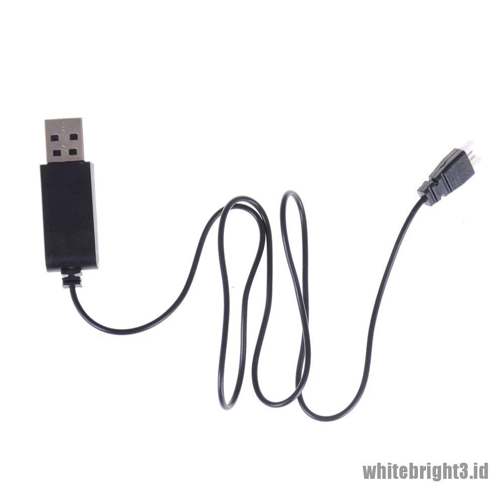 (white3) Kabel Charger Baterai Lipo USB 3.7v Untuk H8 MINI Syma X5C XH