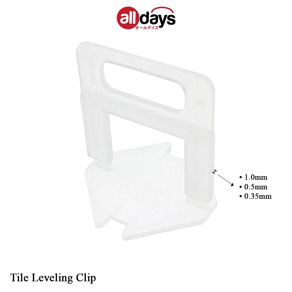 Alldays Tile Leveling Clip Nat Spacer / Klip Alat Perata Keramik 100pcs perbungkus - 1 mm / 0.5 mm / 0.35 mm