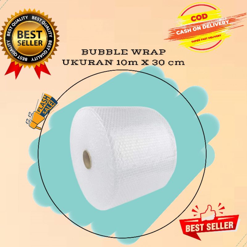 

Bubble Wrap Bening 10m X 30cm Tebal Premium Kirim Kilat Surabaya Termurah