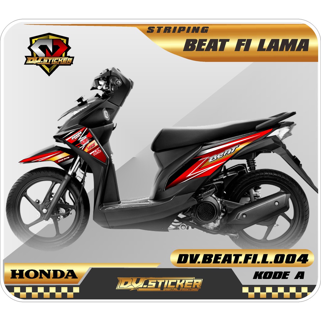 Jual Stiker Striping Motor BEAT 2013 2014 2015 Fi F1 Lama Variasi Stiker List Motor Beat Fi Lama Indonesia Shopee Indonesia