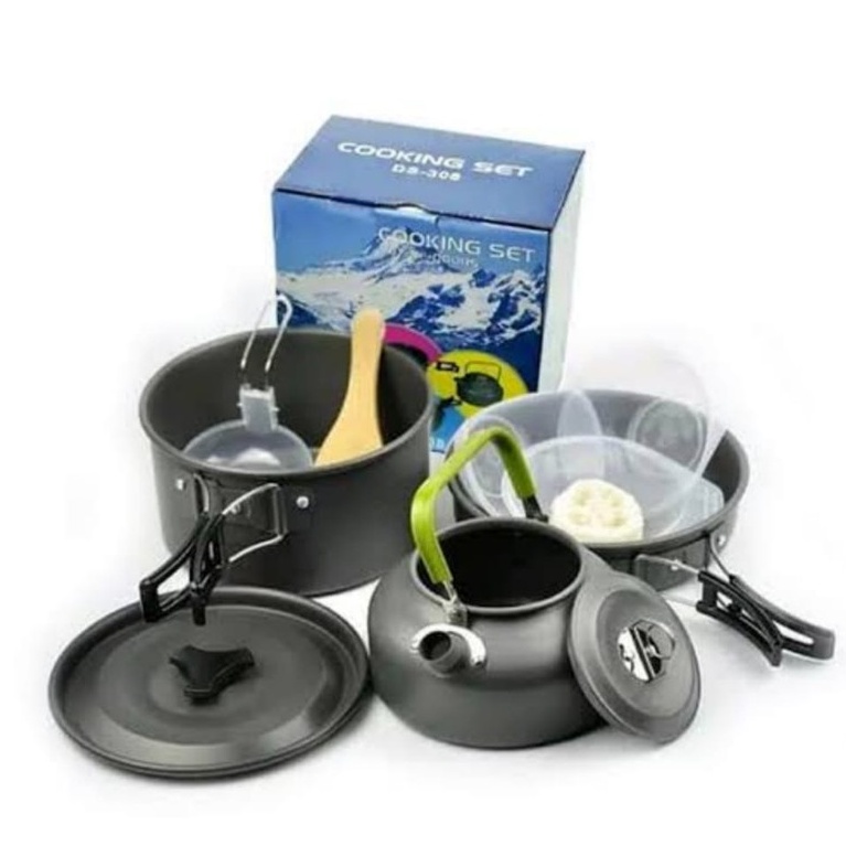 [COD] Cooking set ds 308 / alat masak set praktis / alat masak camping outdoor / cooking set camping / cooking set outdoor / panci camping set