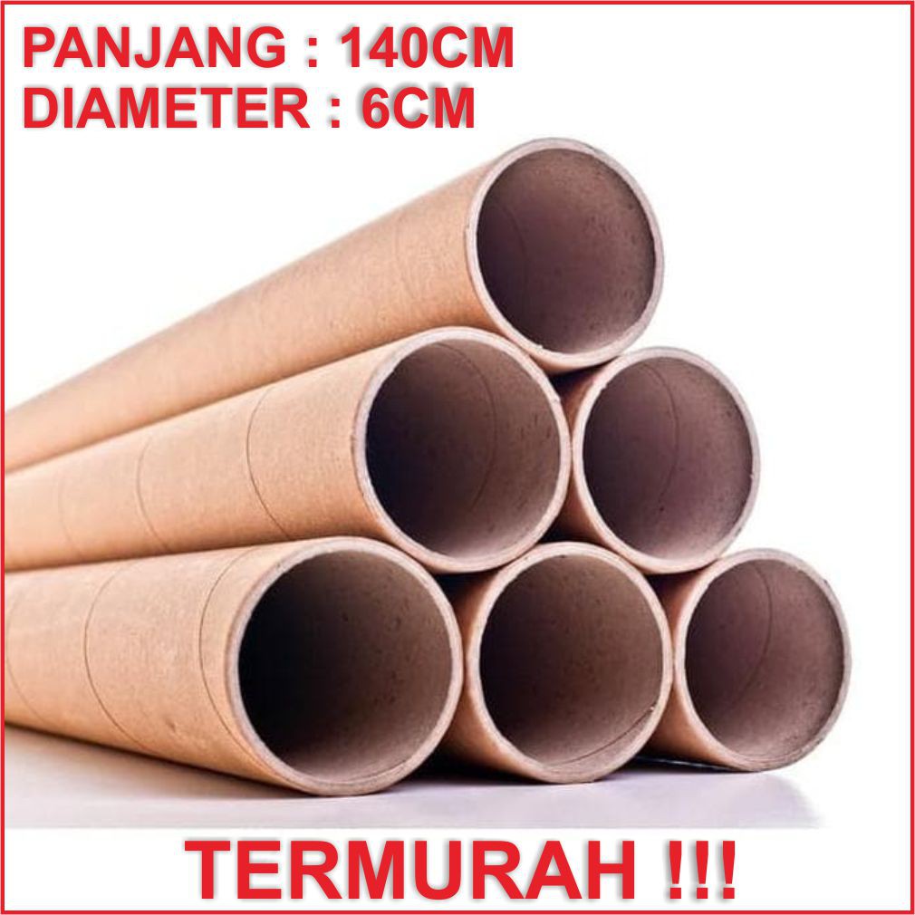 

Paper Core Paper Tube 140CM X 6CM | Kertas Packing | Selongsong Kertas packing | Roll Cones