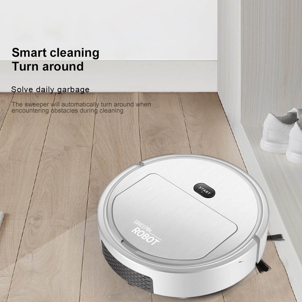 Sweeping Robot SR303 Smart Vacuum Cleanner Mesin Pembersih Rechargeable Penyedot Debu Lantai