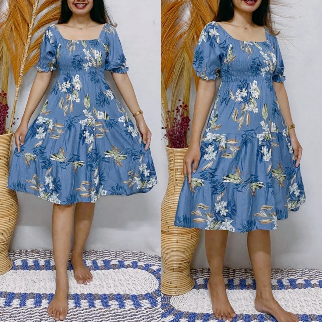 Kiandra - Dress Kerut Midi Double Ruffle