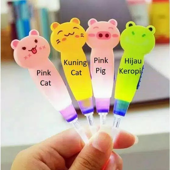 Earpick Cartoon LED Korek Kuping Telinga Karakter Lampu LED