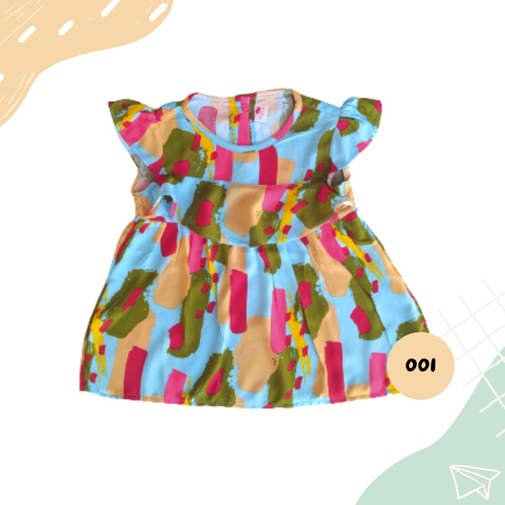 DRESS TERUSAN SANTAI ANAK PEREMPUAN BANYAK MOTIF/summer dress bayi rayon/Baju Bayi Model Dress MURAH Baby Girl (0-6 bulan)