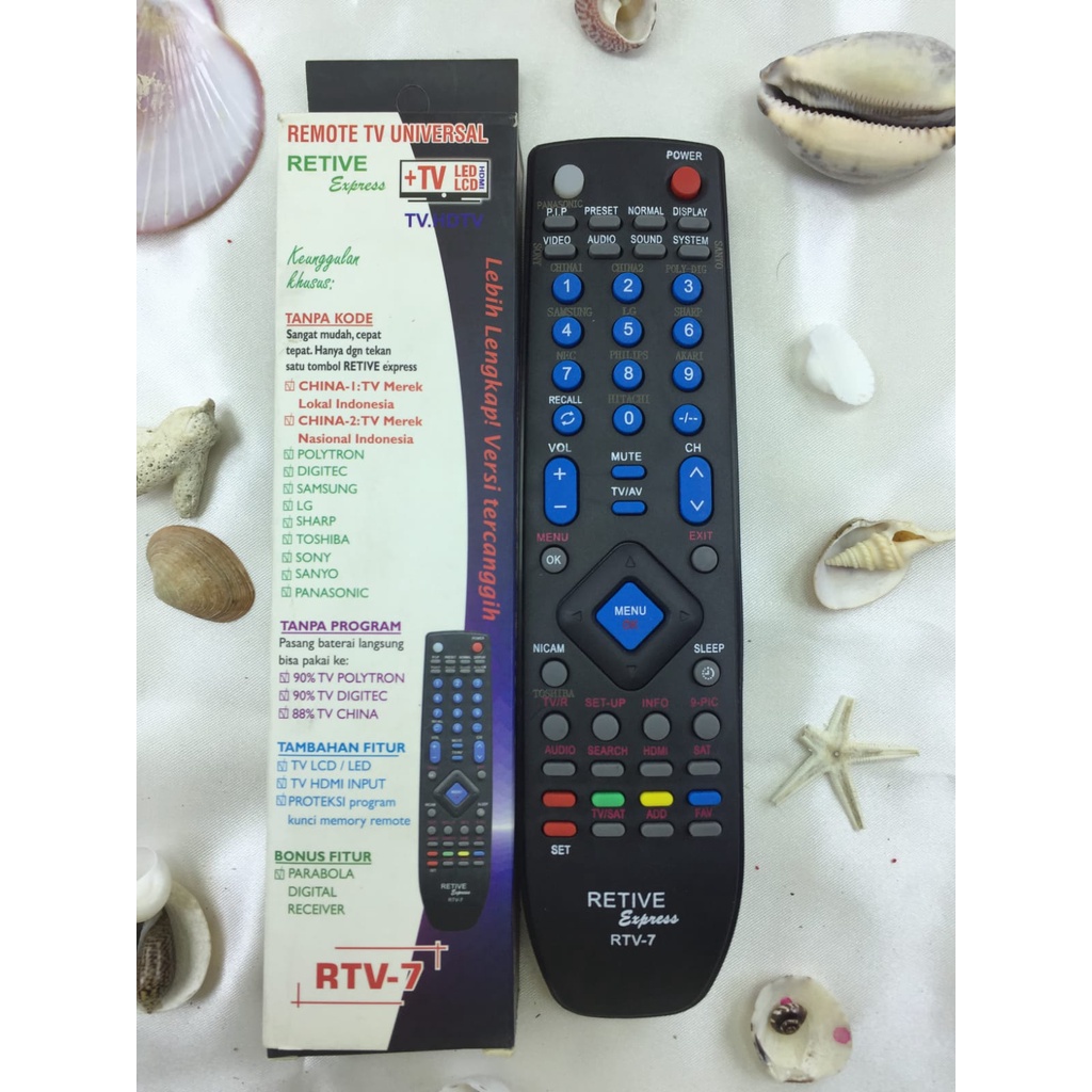 Remot / REMOTE MULTI TV TABUNG/LCD/LED/PARABOLA-TV 8 -ECERAN Dan GROSIR