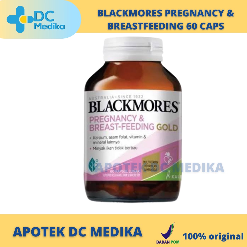 BLACKMORES PREGNANCY AND BREAST-FEEDING GOLD/ 60 Tab / Vitamin / Ibu Hamil / Menyusui / Promil / Program Hamil / BREAST FEEDING/  ASI / PREGNANT / BREASTFEEDING