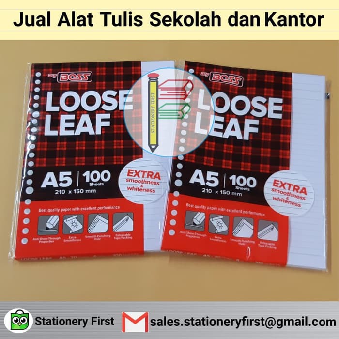 

Loose Leaf Kertas File Binder A5 isi 100