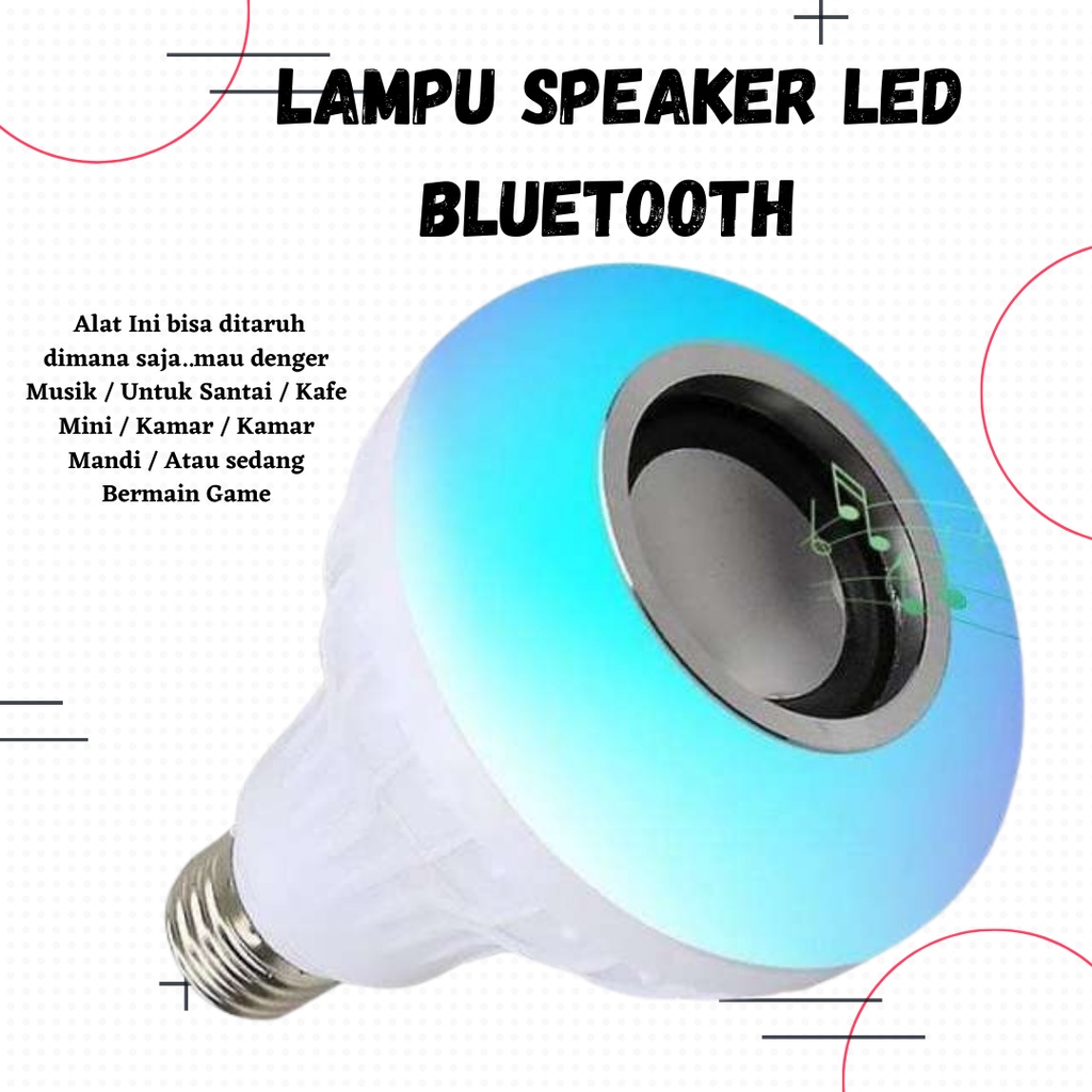 BEST SELLER!! Bohlam 2in1 Speaker Musik Lampu Speaker LED Bluetooth