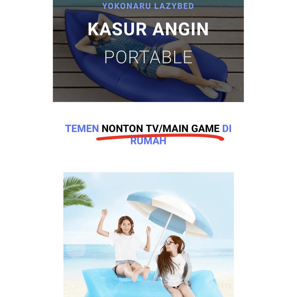 YOKONARU LAZYBED SMART KASUR ANGIN PORTABLE SERBAGUNA BUY 1 GET 1