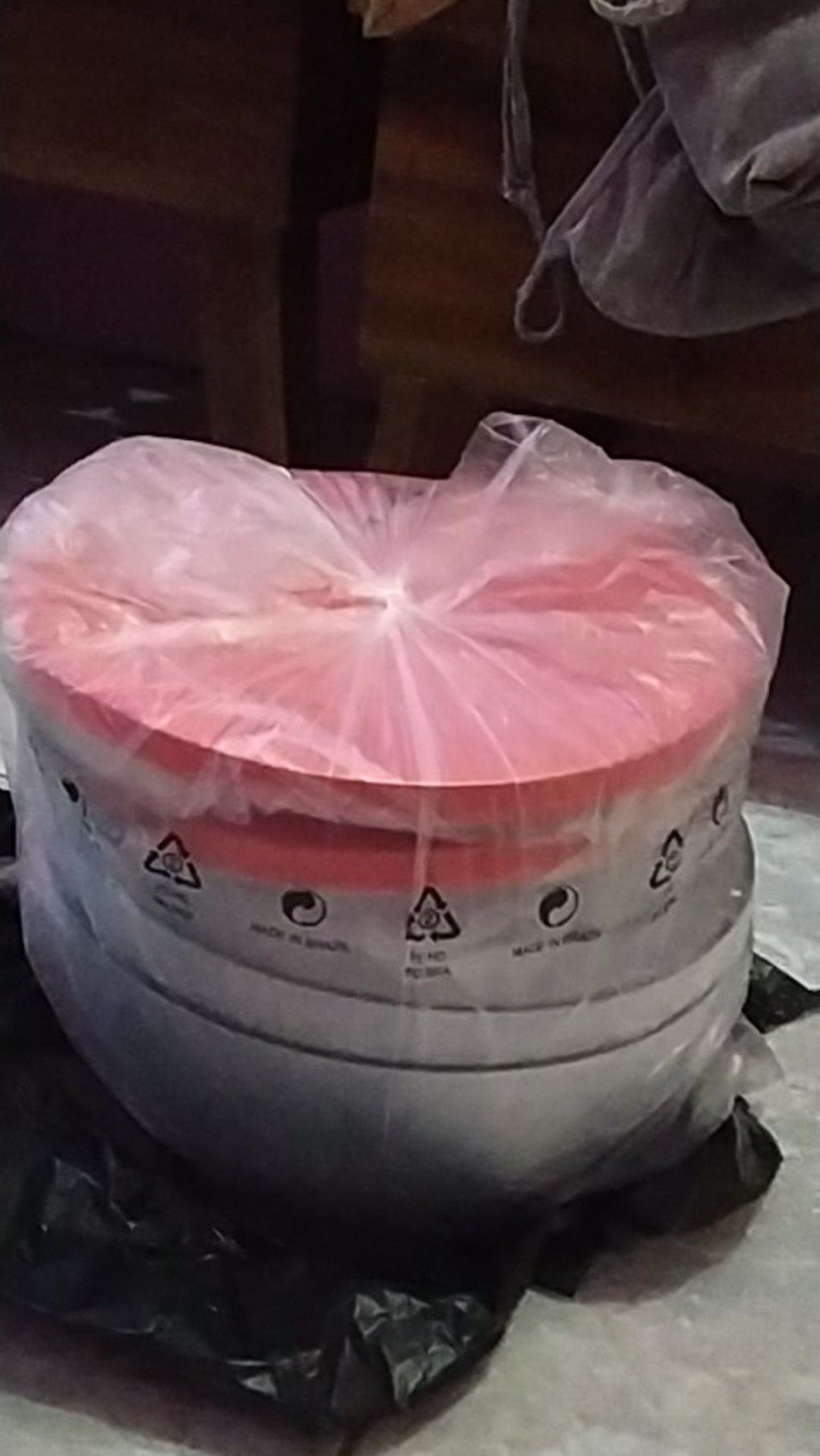 Termurah Clear Bowl Set Merah 5pcs