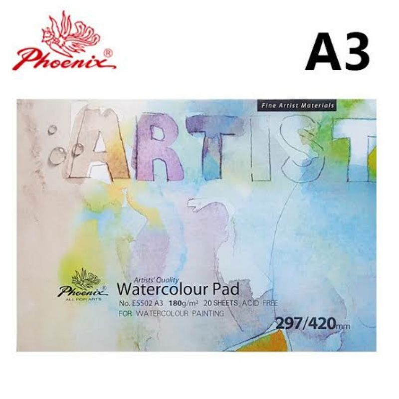 

Phoenix Watercolour Pad ukuran A3