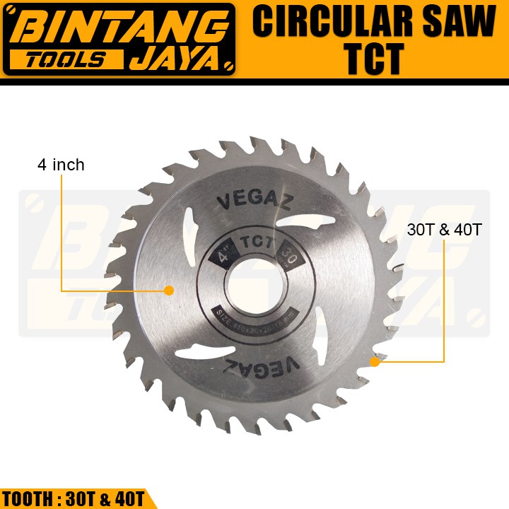 Pisau Gergaji Circular Saw TCT Mata Gergaji Kayu 4 inch gergaji