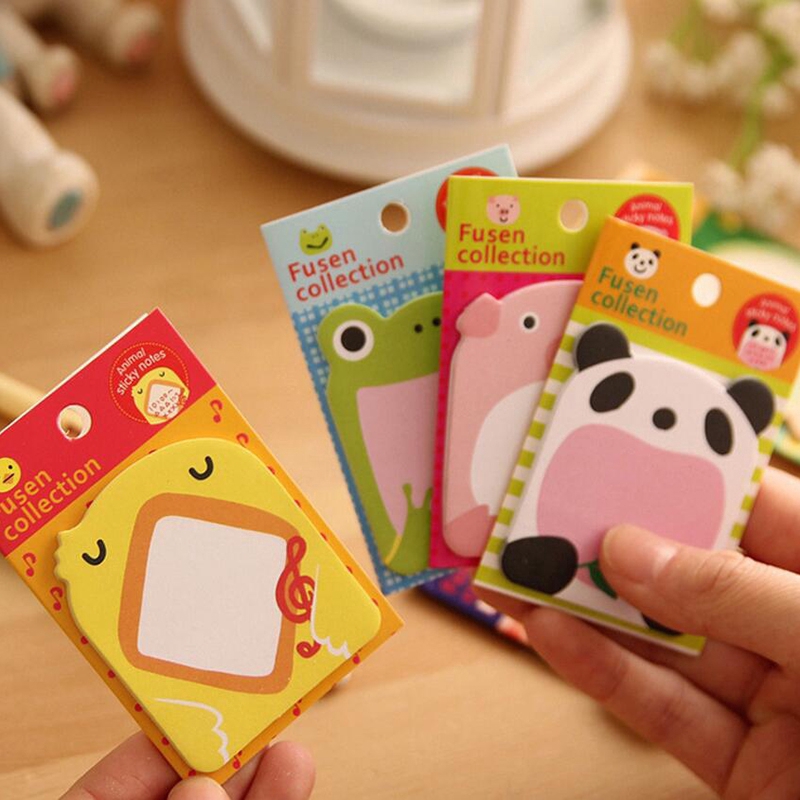 Memo Sticky Notes Bentuk Binatang Kartun Gaya Korea