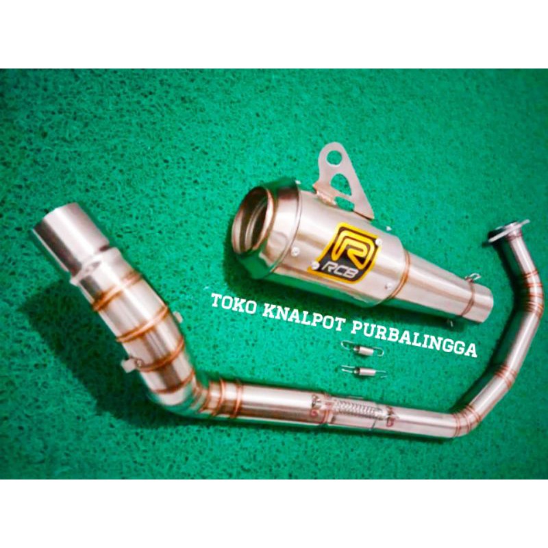 KNALPOT MOTOR YAMAHA WR 155R MODEL KOLONG BAWAH KANAN FULL STAINLESS PNP TINGGAL PASANG