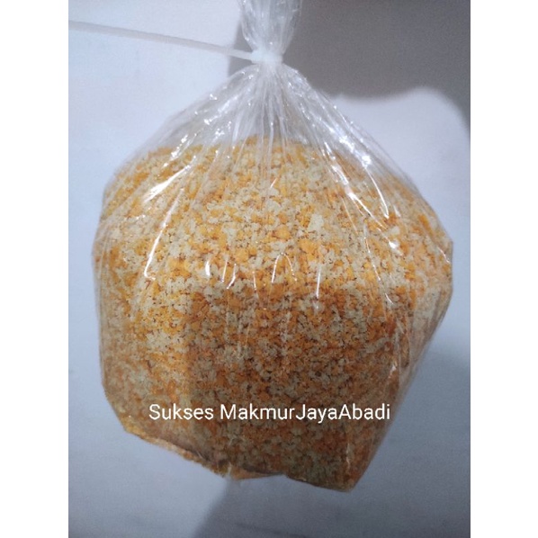 

Bread crumb/tepung panir/tepung roti putih, mix, orange kemasan repack 1 kg. Kualitas TOP!