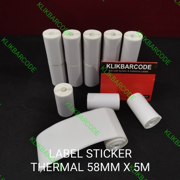 

Kertas Label Stiker ( 58 x 33 mm / 5 M ) Printer Bluetooth Thermal 58 - POLOS