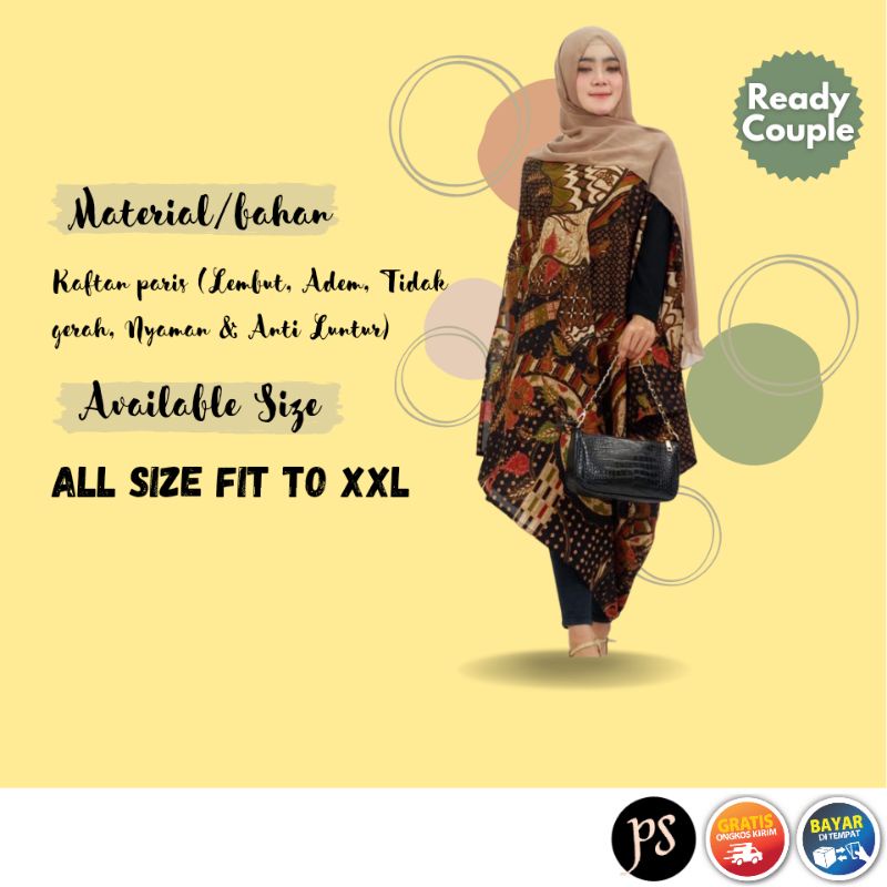 Kaftan Batik Wanita Kaftan Jumbo Wanita Modern Batik Premium Kaftan Kondangan KEYSA  17